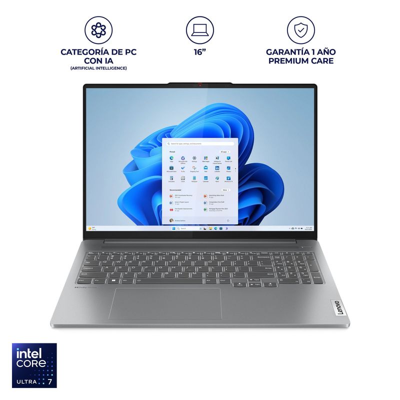 LENOVO - Portátil Lenovo IdeaPad Pro 5 Core Ultra 7 32GB 1TB Pantalla 16” 2.5K / Computador Portátil