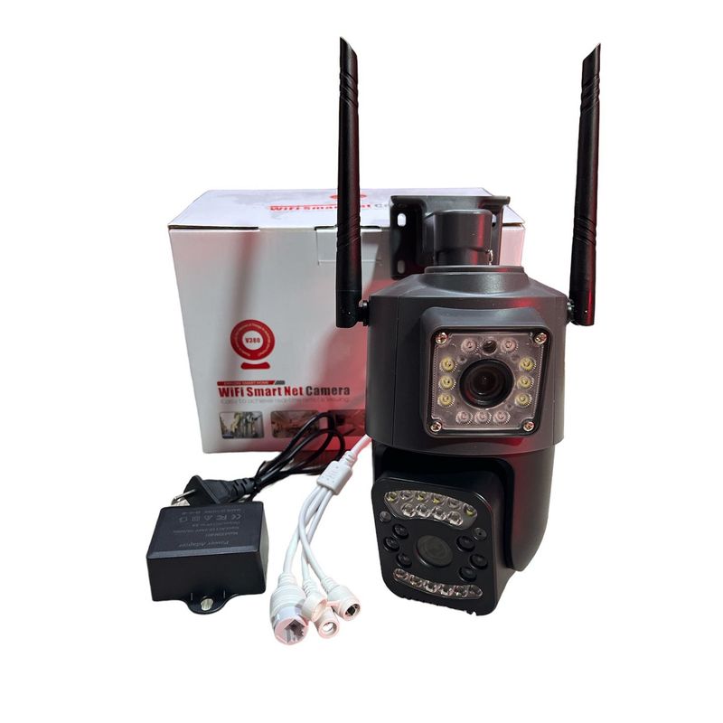 AWEI - Camara exteriores Ptz de seguridad con doble lente Wifi NO INCLUYE SD