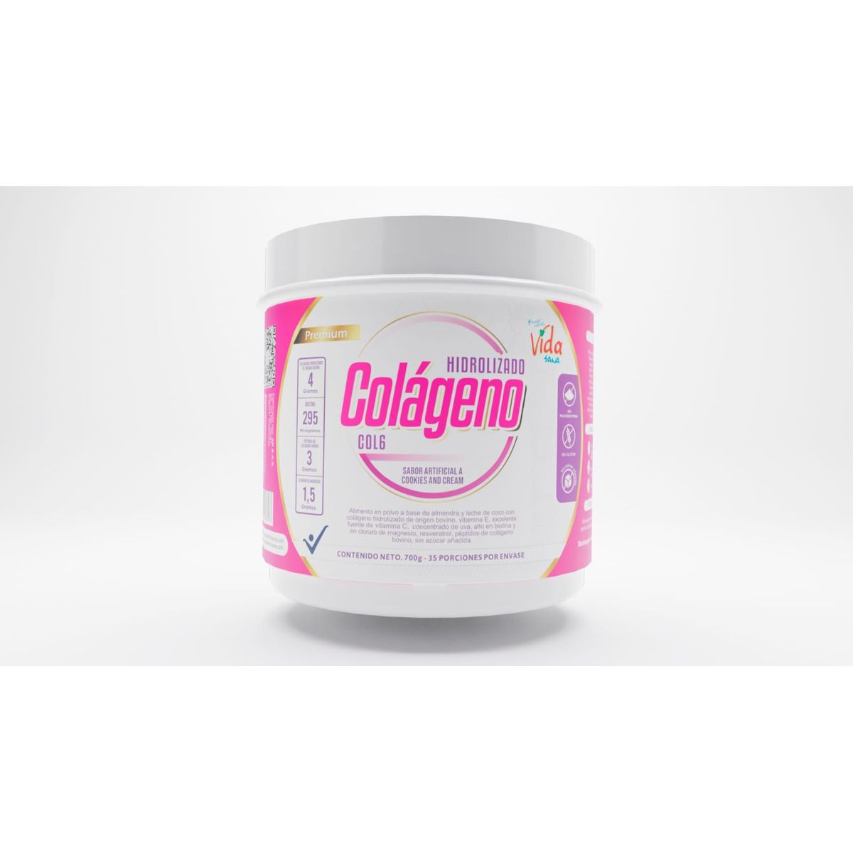 GENERICO - COLAGENO BOVINO HIDROLIZADO 700g ALIMENTOS NATURALES VIDA SANA