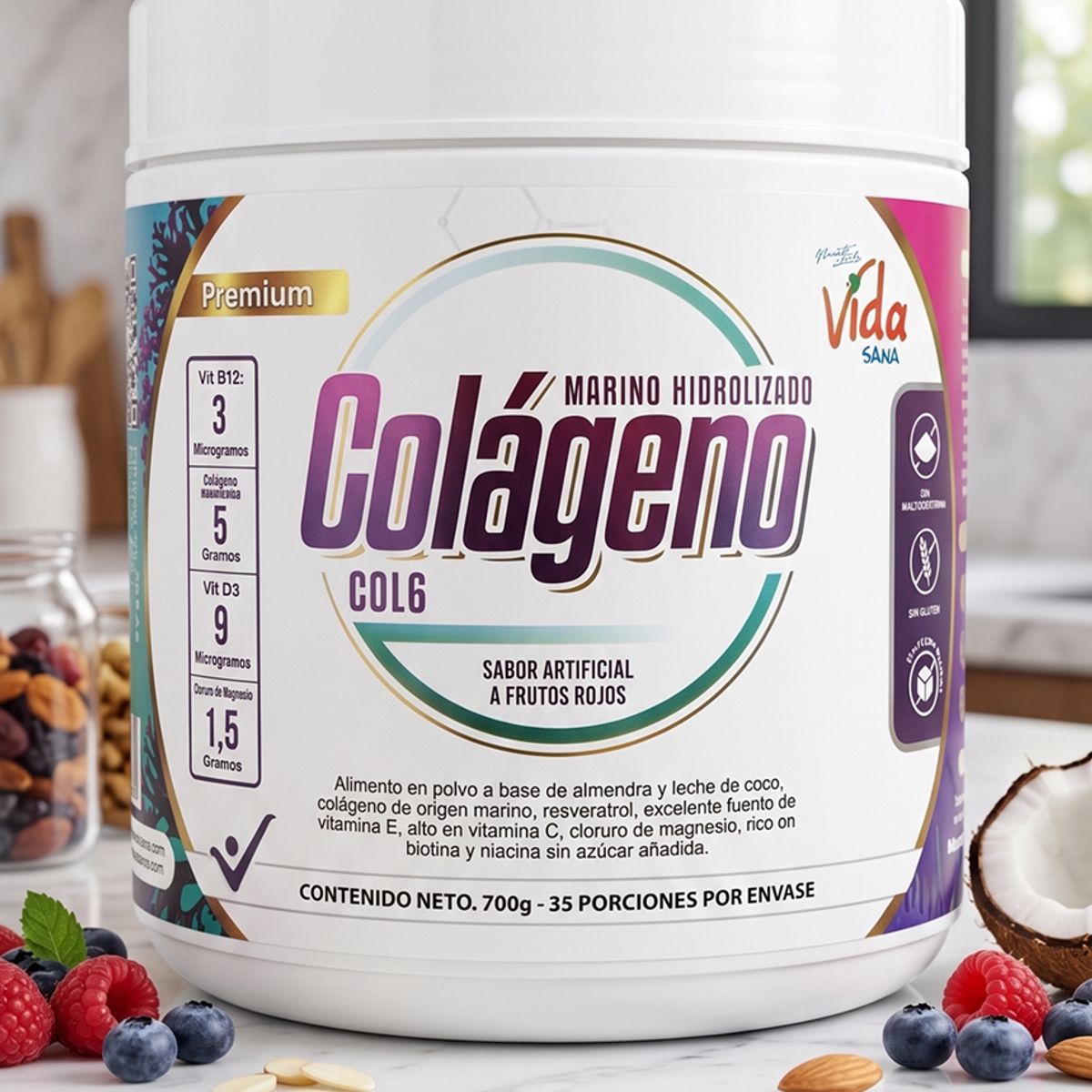 AN VIDA SANA - Colageno Marino Hidrolizado 700G