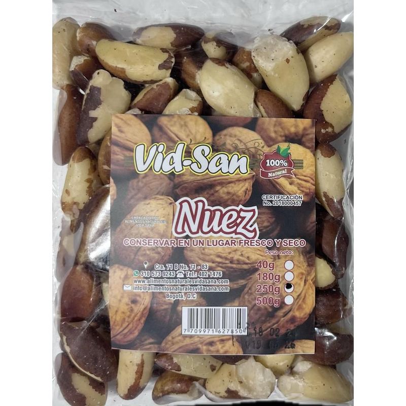 GENERICO - NUEZ 250g ALIMENTOS NATURALES VIDA SANA