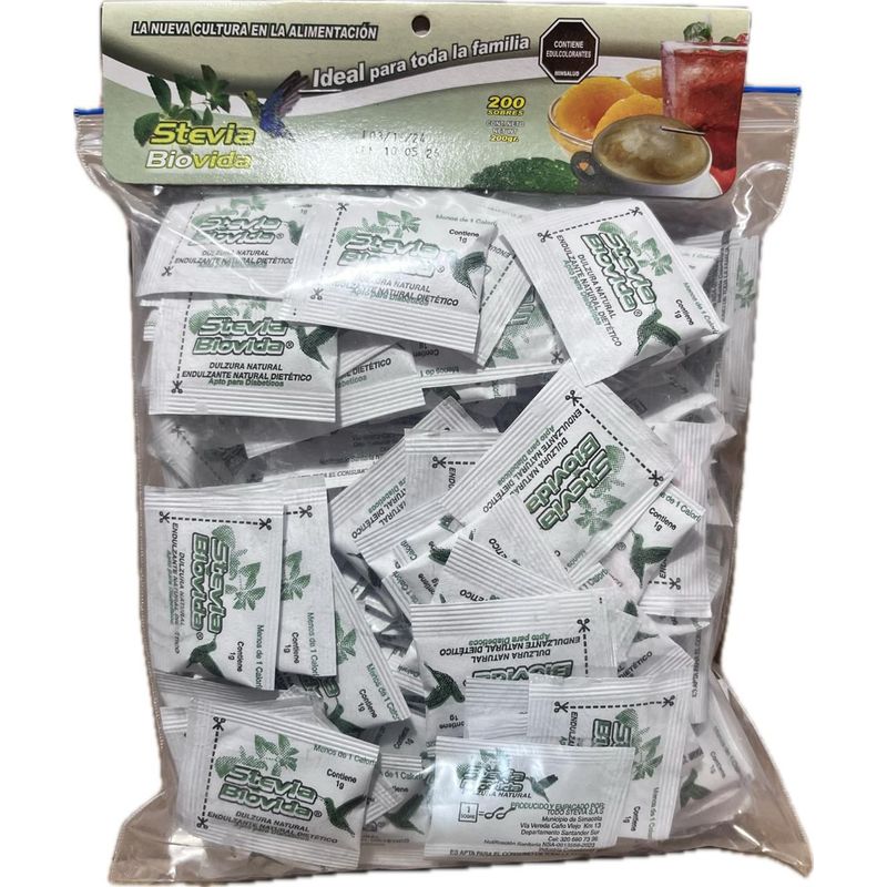 GENERICO - STEVIA 200 Sobres BIOVIDA