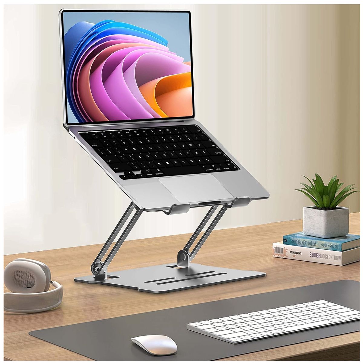 GENERICO - Base Soporte Ajustable para Portátil Laptop Ergonómico Aluminio