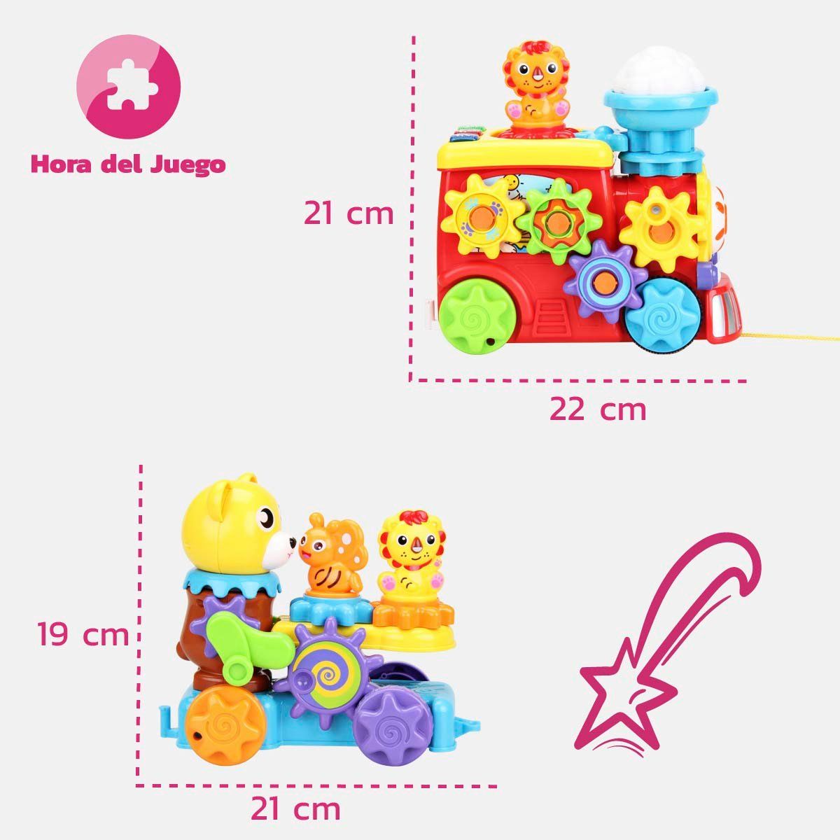 ENFANT'ASY - Tren Infantil Con Engranaje Luces Y Sonido Juguete Bebe