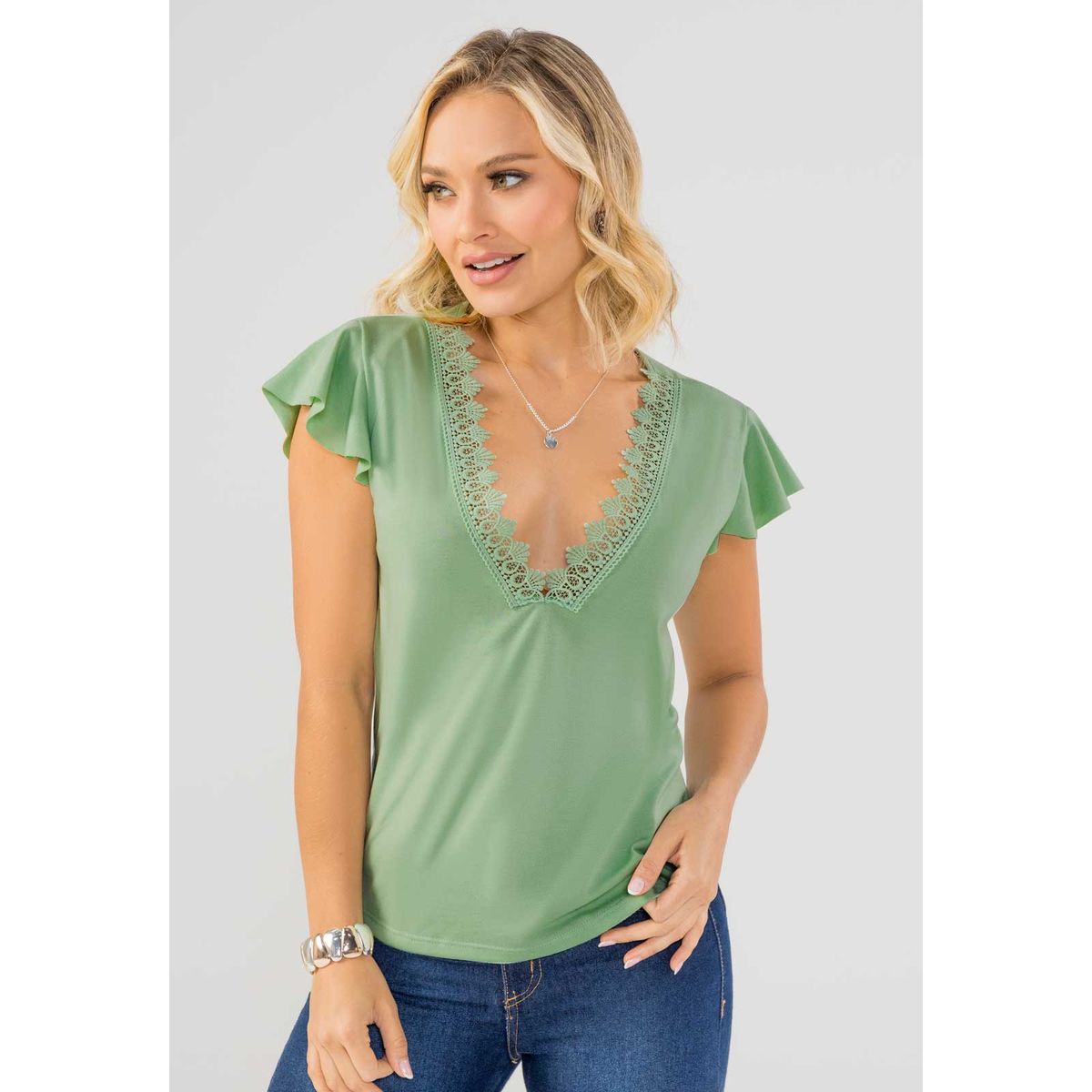 MARKETING PERSONAL - Blusa Mujer Verde Mp 102288