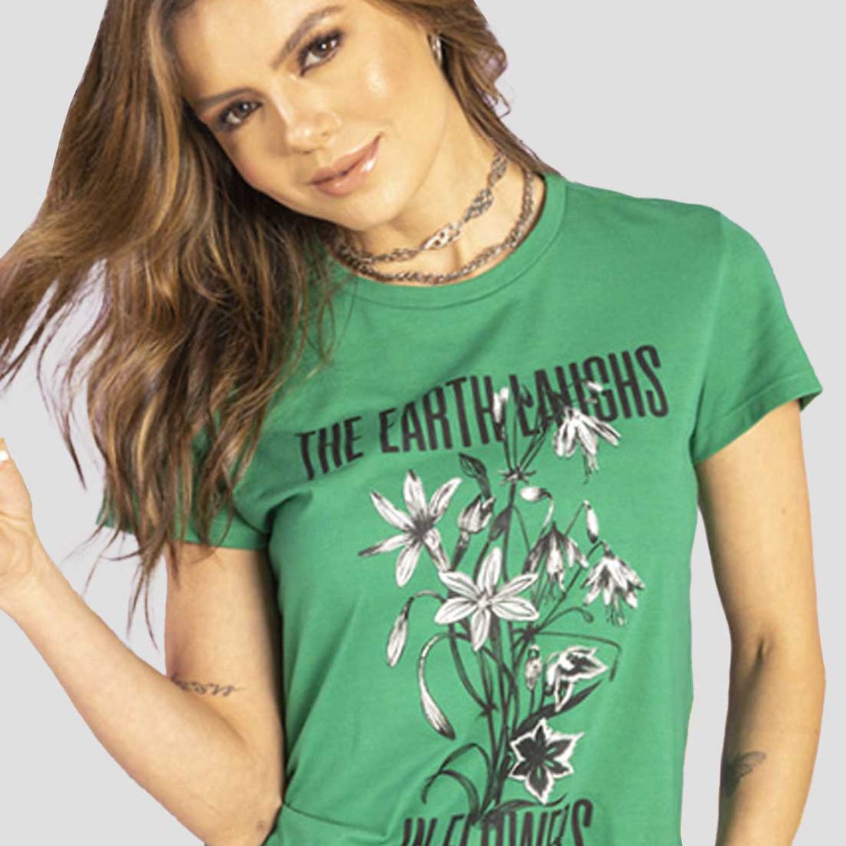 ATYPICAL - Camiseta Mujer Verde Atypical 6675