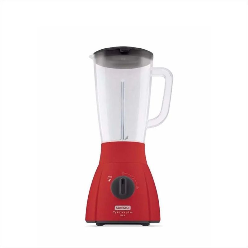 SAMURAI - Licuadora Samurai Optimix Plus 500 Watts 2 Litros Roja.