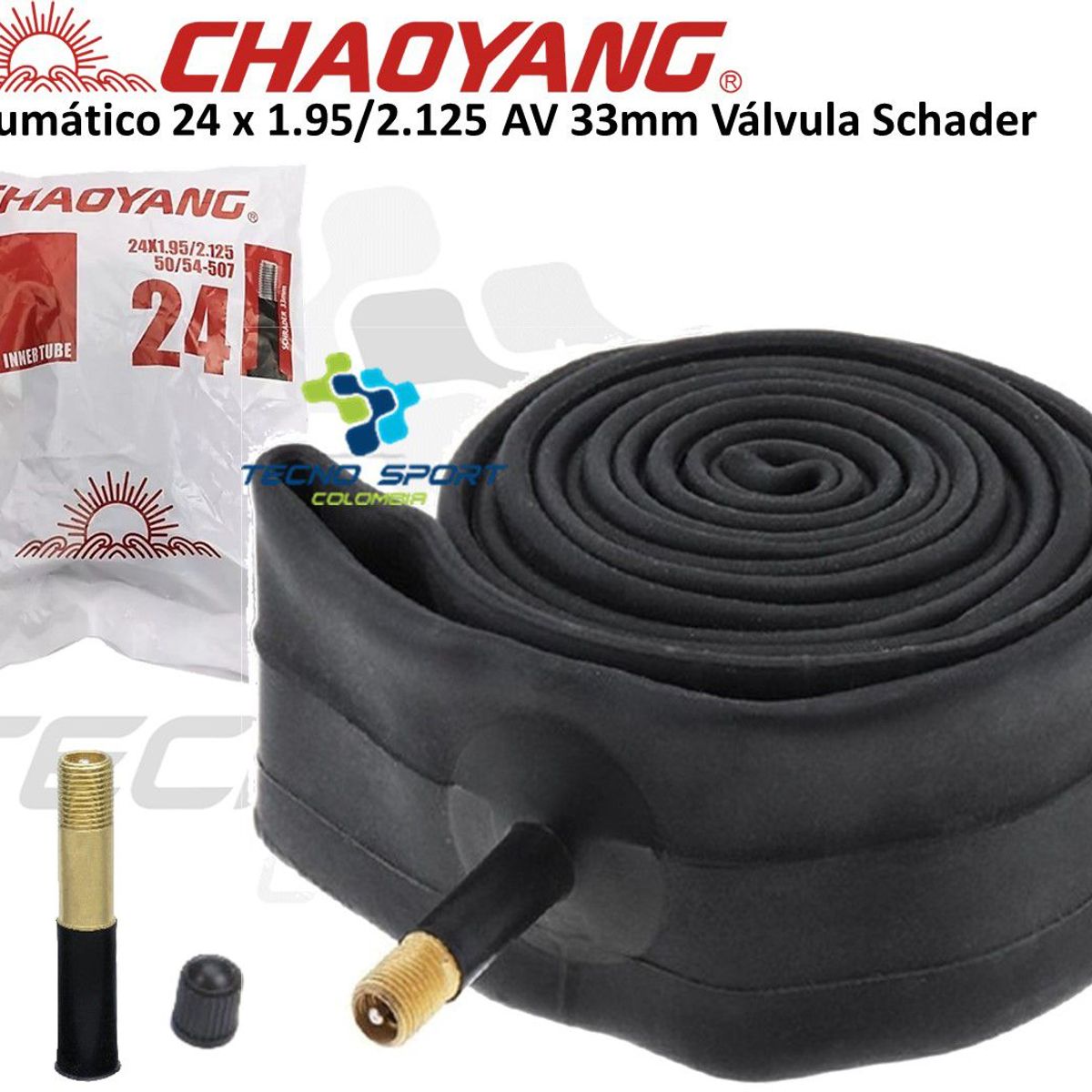 CHAOYANG - Neumatico Bicicleta Chaoyang Rin 24 Valvula 33mm