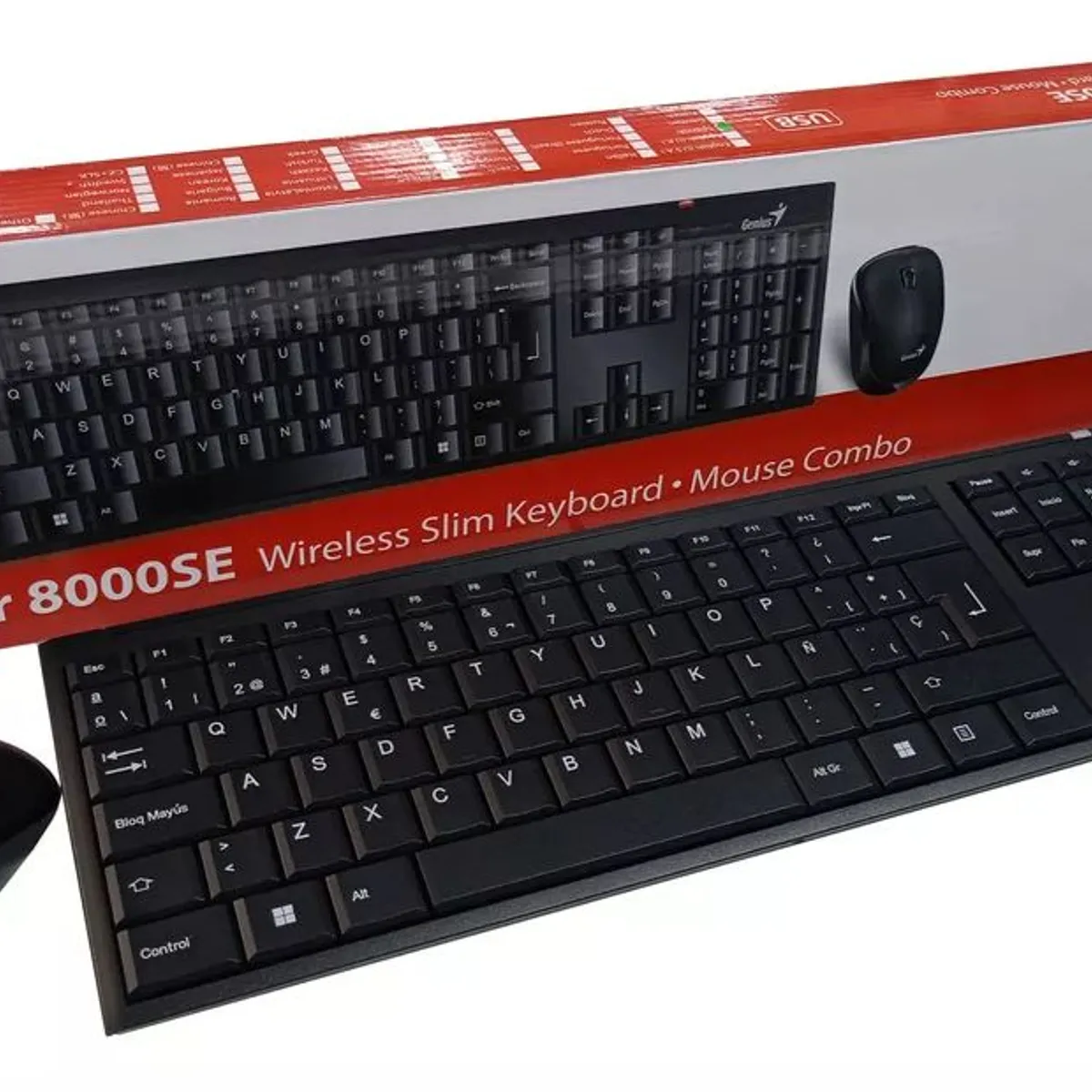 GENIUS - Kit Teclado Y Mouse Para Pc Inalámbrico Slim 8000se Genius