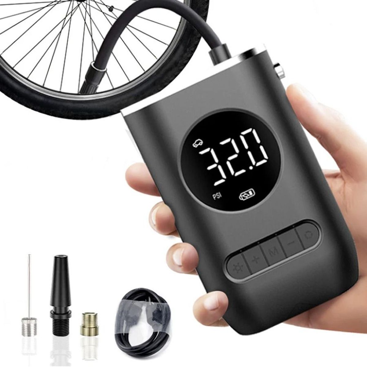 GENERICO - Inflador Compresor Aire Portable Carro Moto Bicicleta Balon