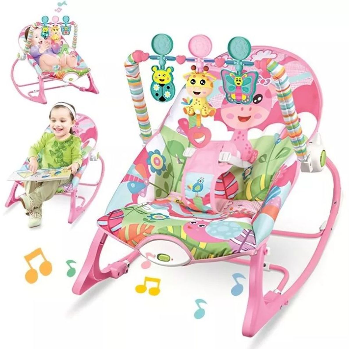 JUGUETERIA EXPRESS - Silla mecedora vibradora musical para bebes niñas