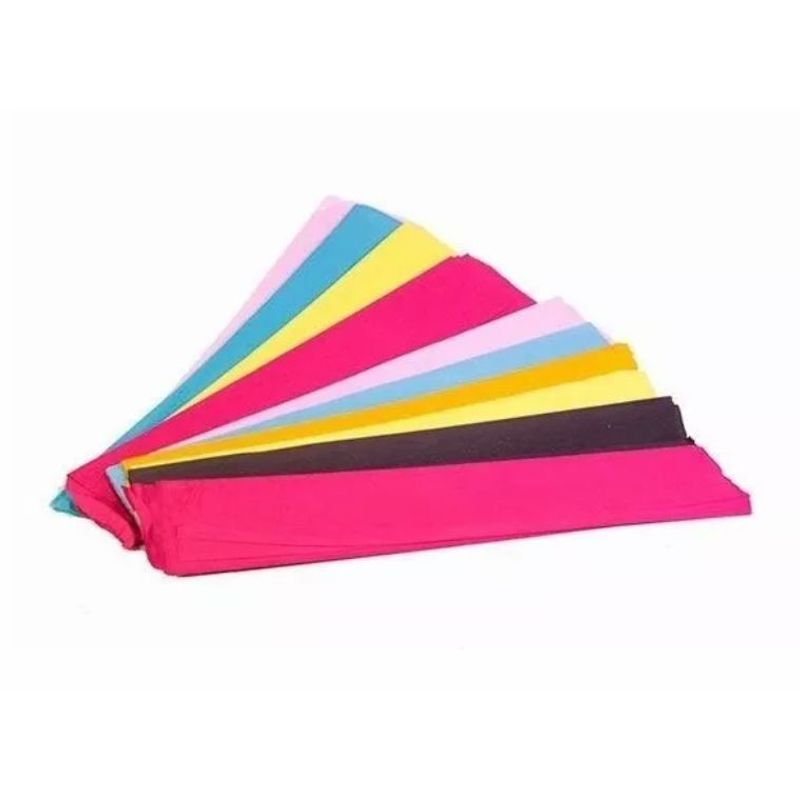 GENERICO - Papel Crepe Pliego Paquete X 10 Unidades colores surtido
