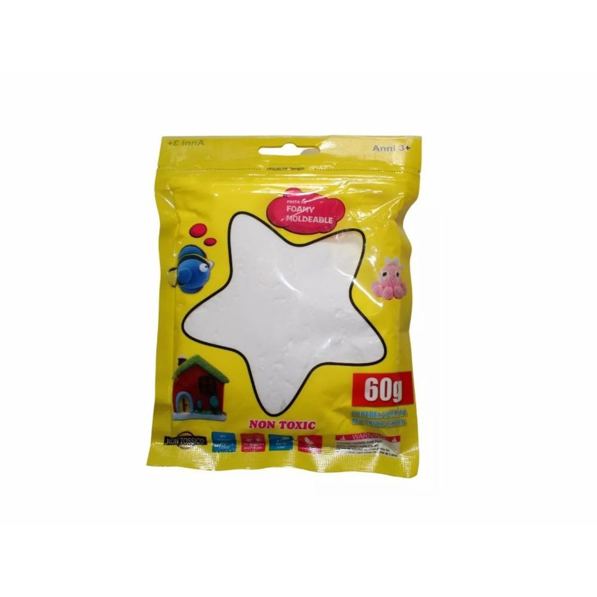 GENERICO - Foamy Moldeable Flexible Unicolor X 60 Gramos BLANCO