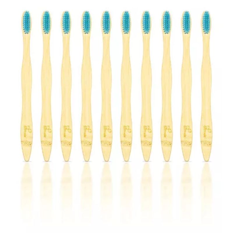 ECOTRADE - Cepillo de Dientes en Bambu Adulto Azul 10 Unidades Ecotrade