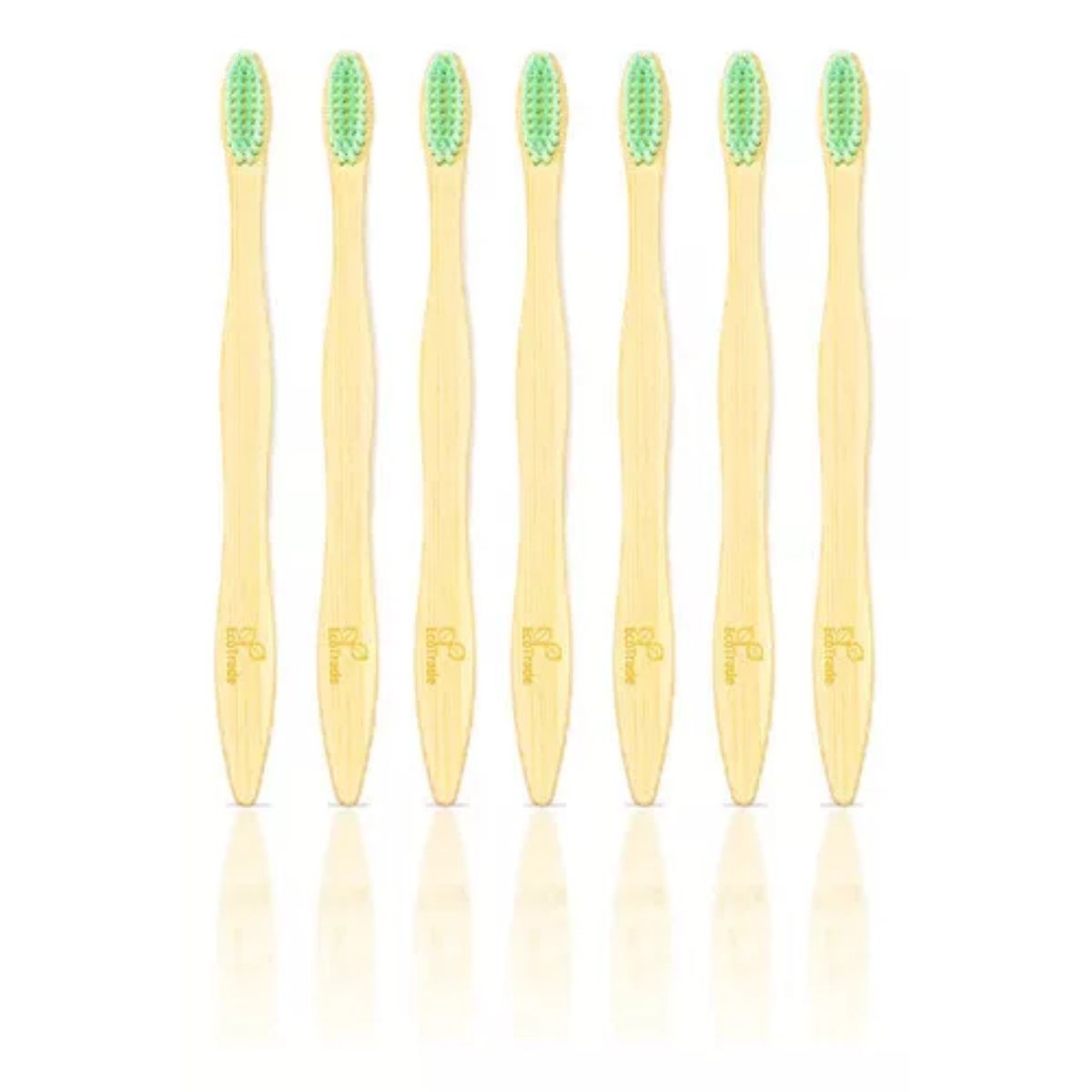 ECOTRADE - Cepillo de Dientes en Bambu Adulto Verde Lima 7 Unidades Ecotrade