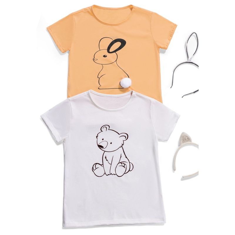 MARKETING PERSONAL - Camiseta Paq X2 Infantil Femenino Multicolor Mp 288