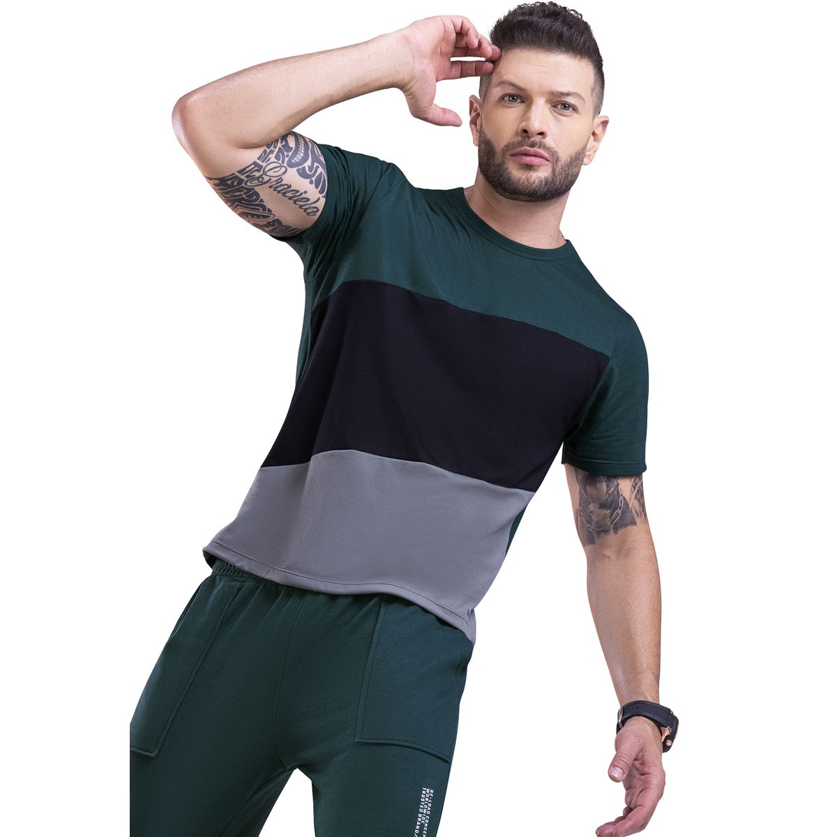 MARKETING PERSONAL - Camiseta Hombre Verde Mp 6069