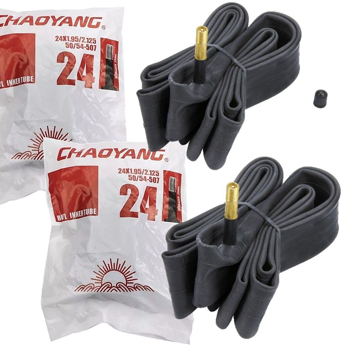 CHAOYANG - Neumatico Bicicleta Chaoyang Rin 24 Valvula 33mm X 2unidades