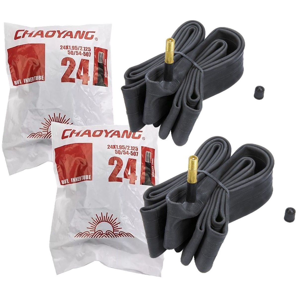 CHAOYANG - Neumatico Bicicleta Chaoyang Rin 24 Valvula 33mm X 2unidades