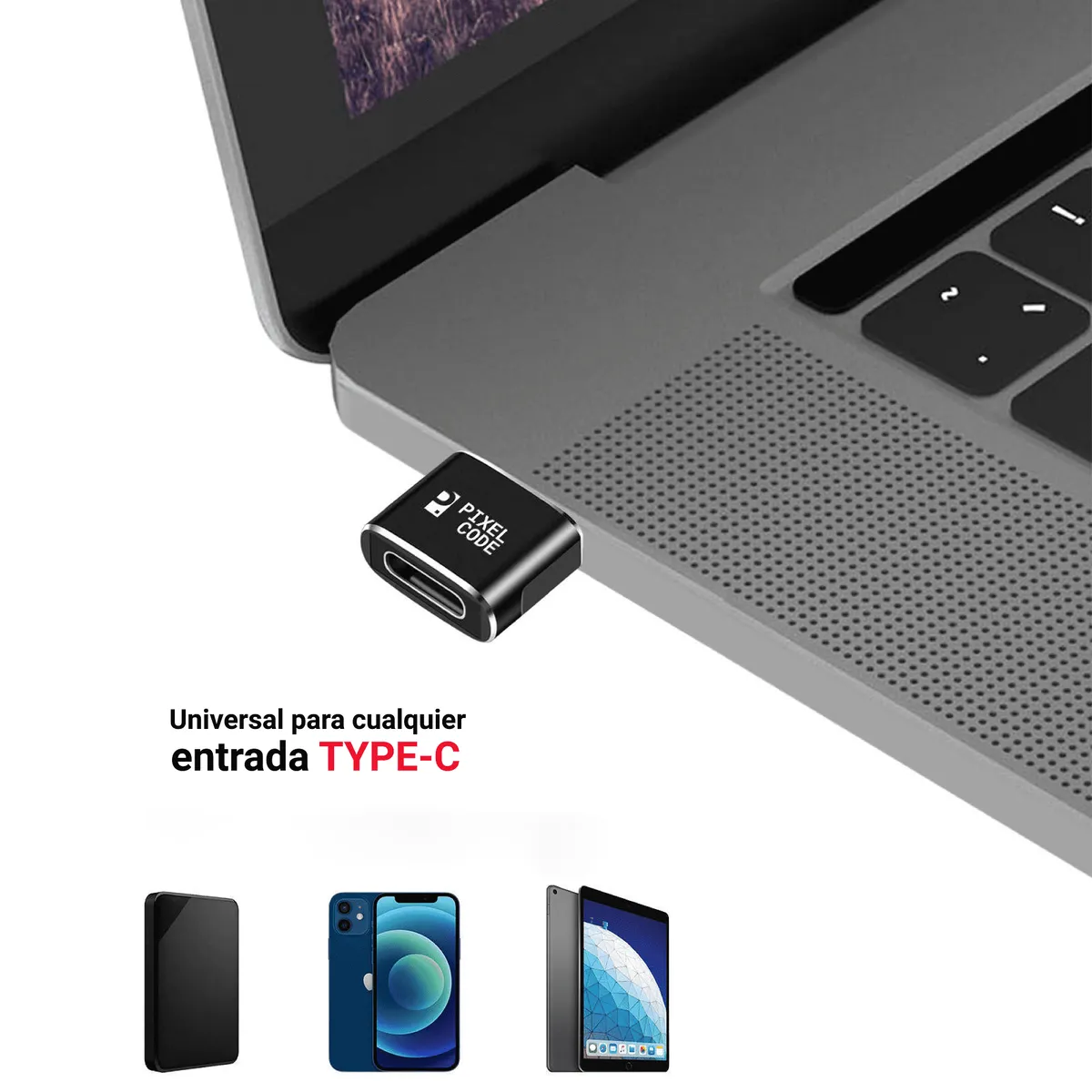 GENERICO - Adaptador Convertidor Usb C Hembra A Usb A Alta Velocidad