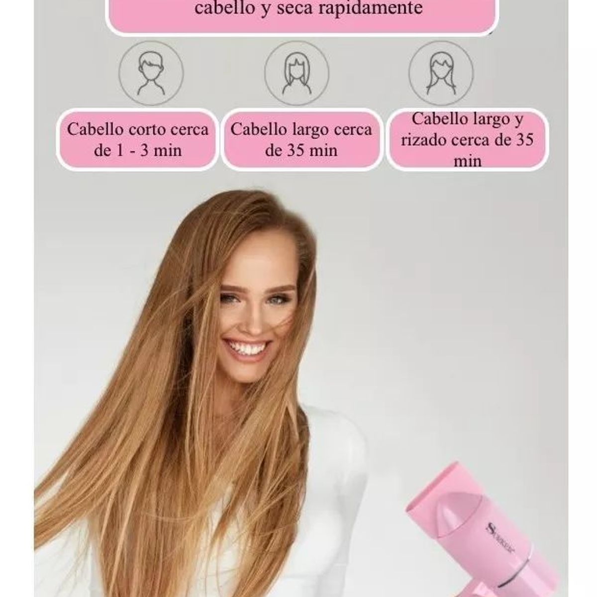 GENERICO - Secador De Cabello Profesional Mini Portatil