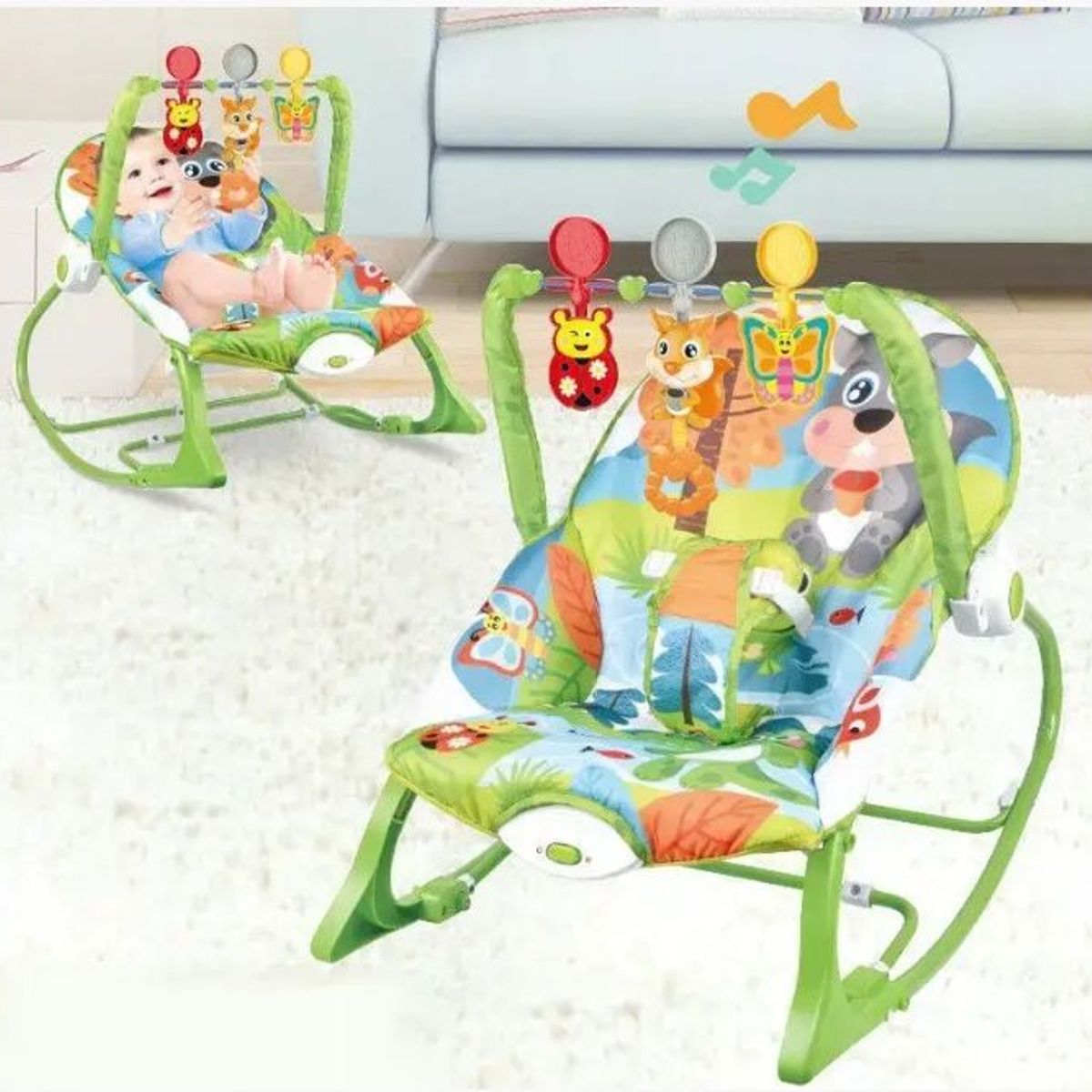 JUGUETERIA EXPRESS - Silla mecedora vibradora musical para bebes niños