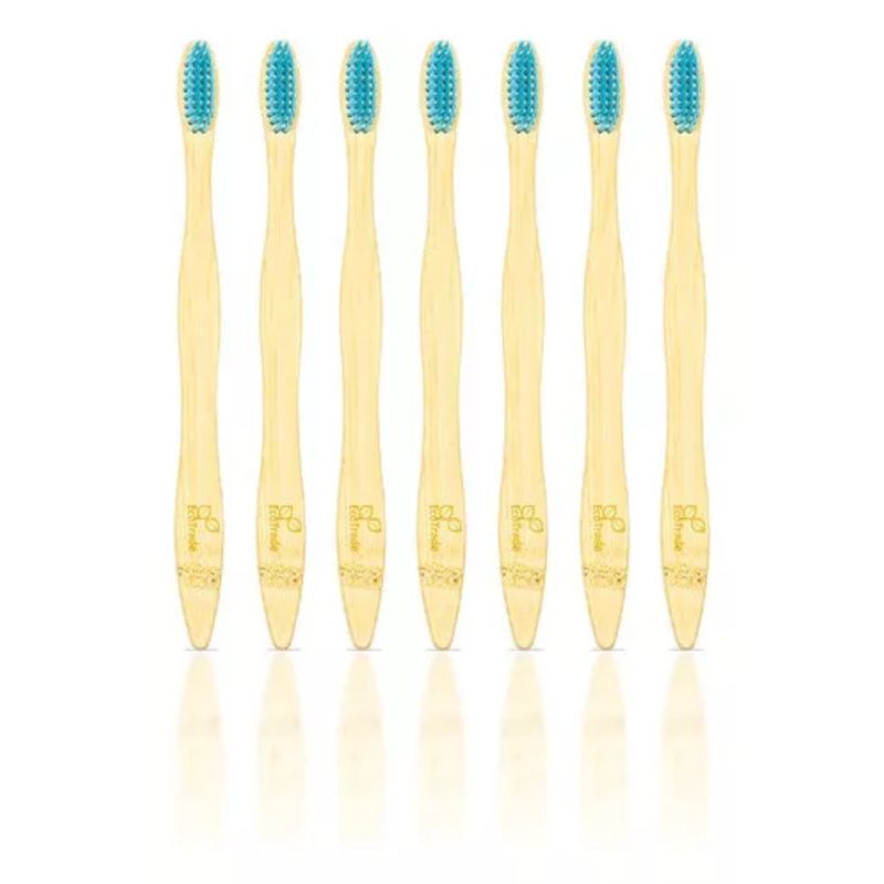 ECOTRADE - Cepillo de Dientes en Bambu Adulto Azul 7 Unidades Ecotrade