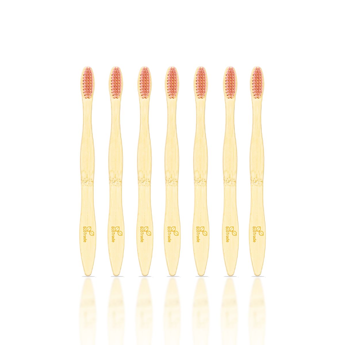 ECOTRADE - Cepillo de Dientes en Bambu Niño Rosado 7 Unidades Ecotrade