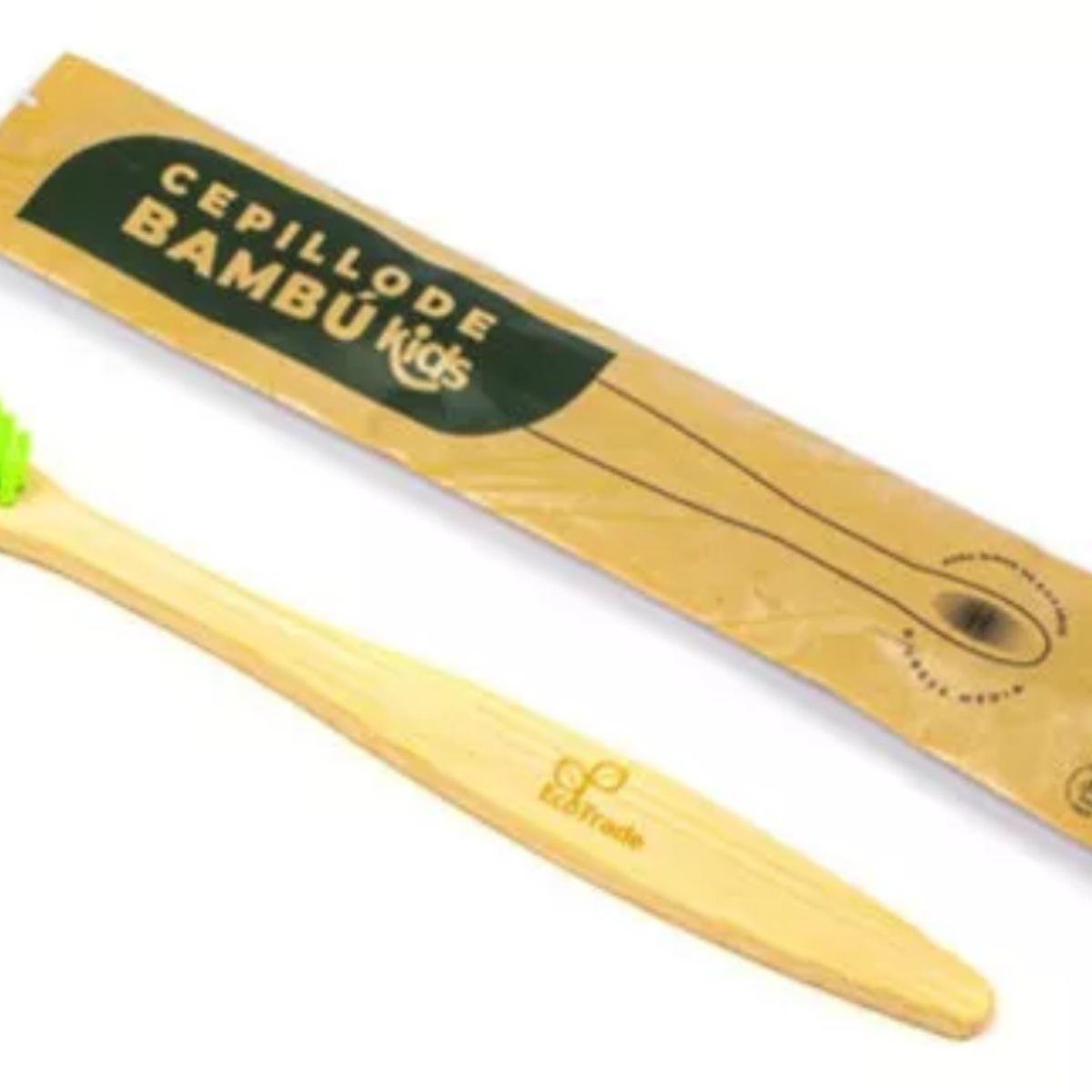 ECOTRADE - Cepillo de Dientes en Bambu para Niño Verde Lima Ecotrade