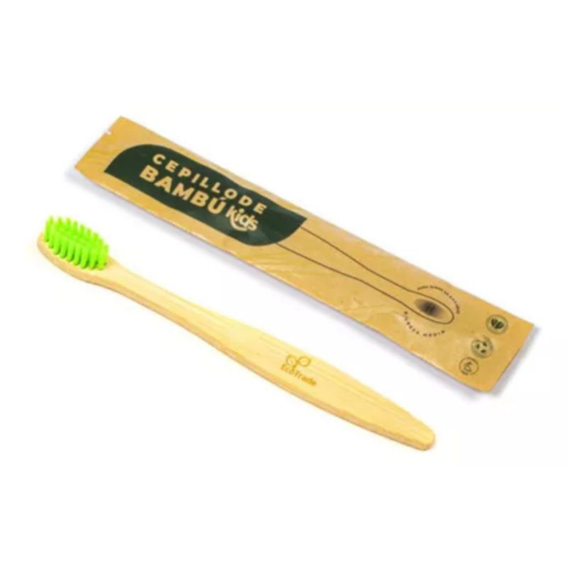 ECOTRADE - Cepillo de Dientes en Bambu para Niño Verde Lima Ecotrade