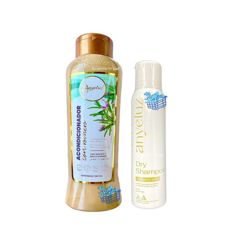 ANYELUZ - Kit x 2 acondicionador romero y shampoo seco - Anyeluz