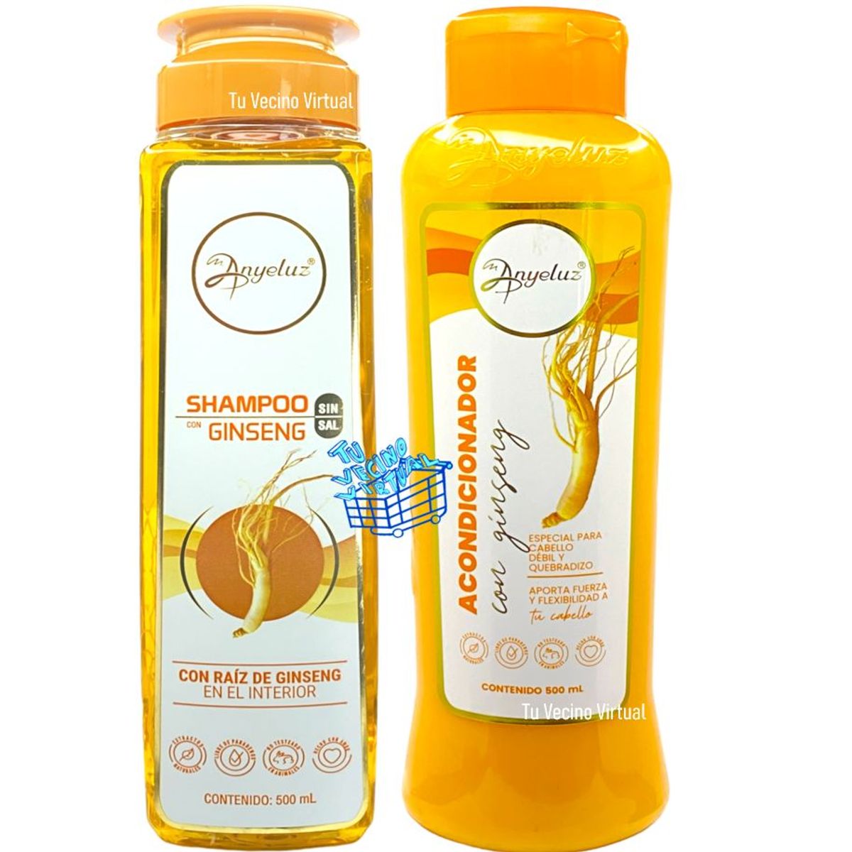 ANYELUZ - Kit x 2 shampoo y acondicionador ginseng - Anyeluz