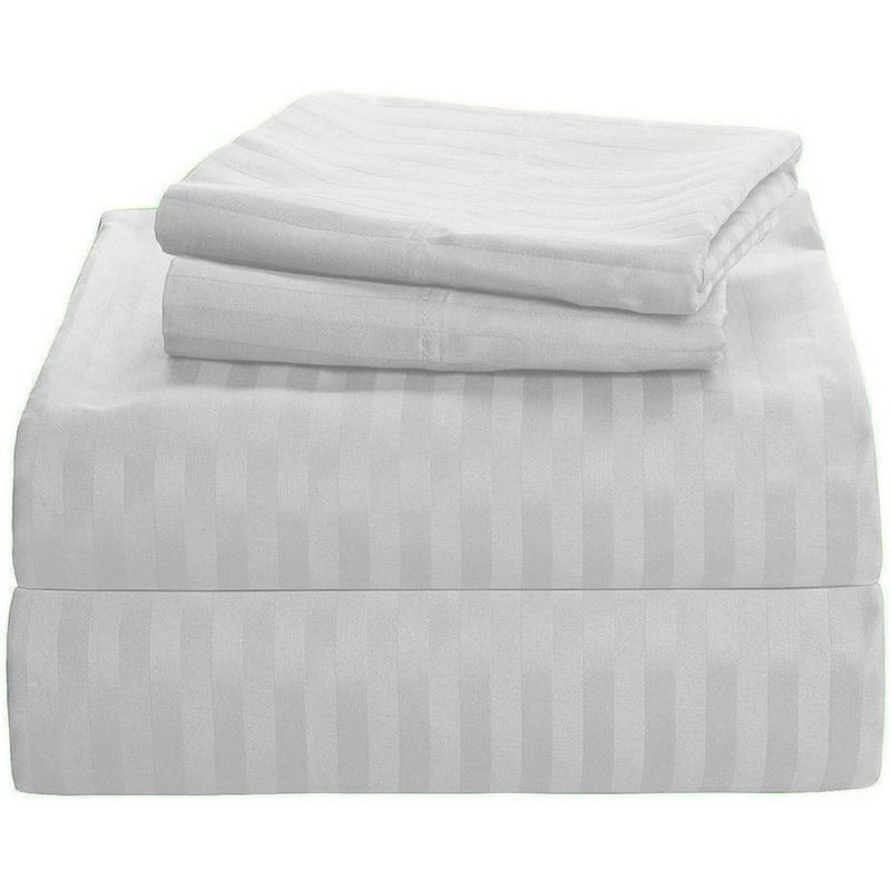 GENERICO - Juego De Sabanas Doble 30cm Blanco - Planchado Permanente 600h