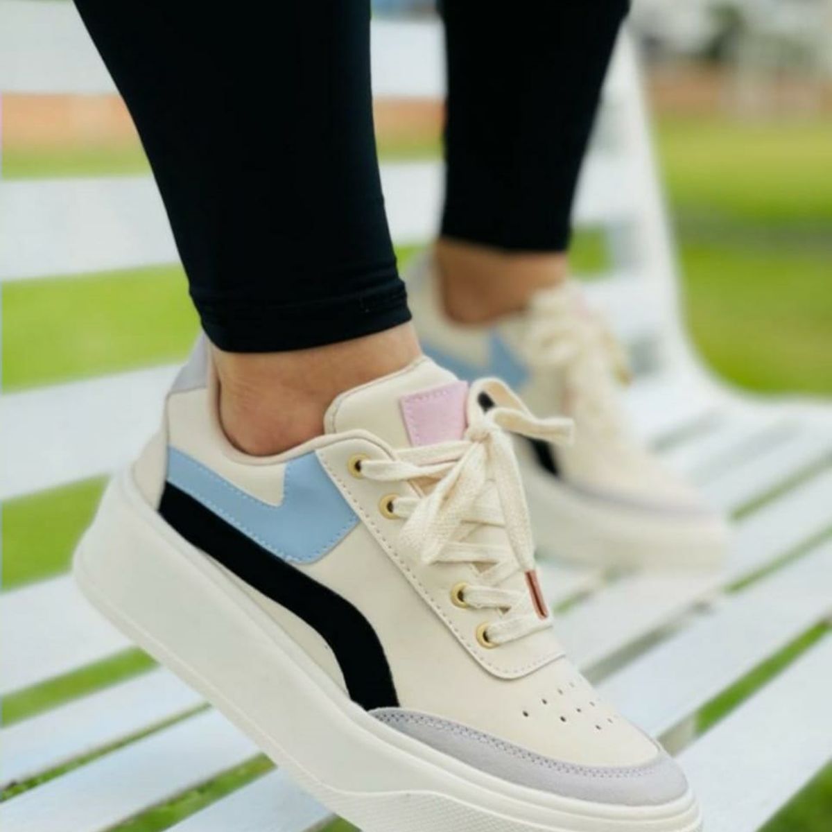 EVEGONZ - Tenis Plano de Mujer Calzado Casual de Moda