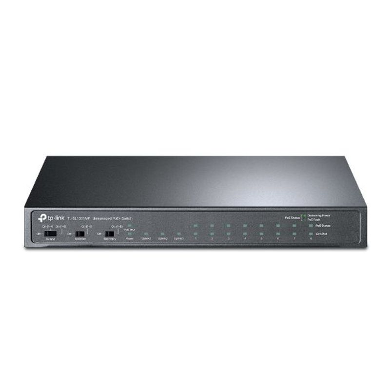TP LINK - Switch TPLINK  de escritorio Gigabit de 8 puertos a 10/100Mbps + 3 PoE