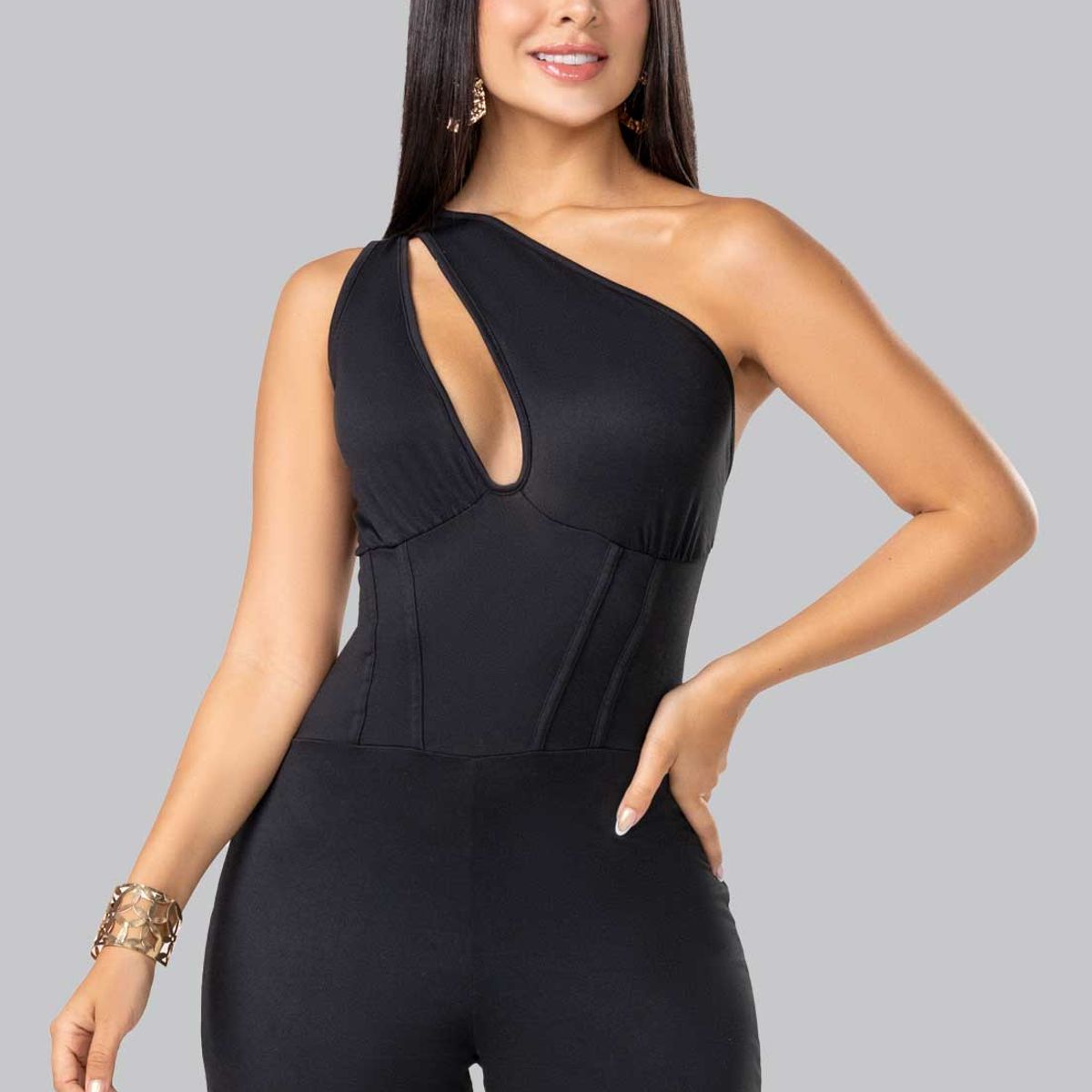 MARKETING PERSONAL - Enterizo Corto Mujer Negro Mp 102269