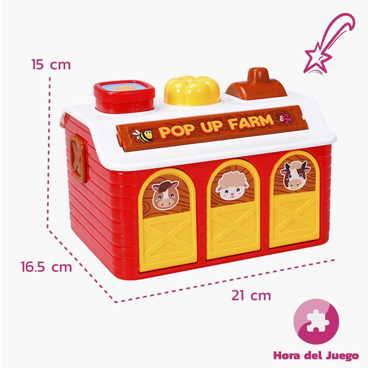 ENFANTASY - Juguete Granja Musical Pop Up Con Música Y Luces Piano