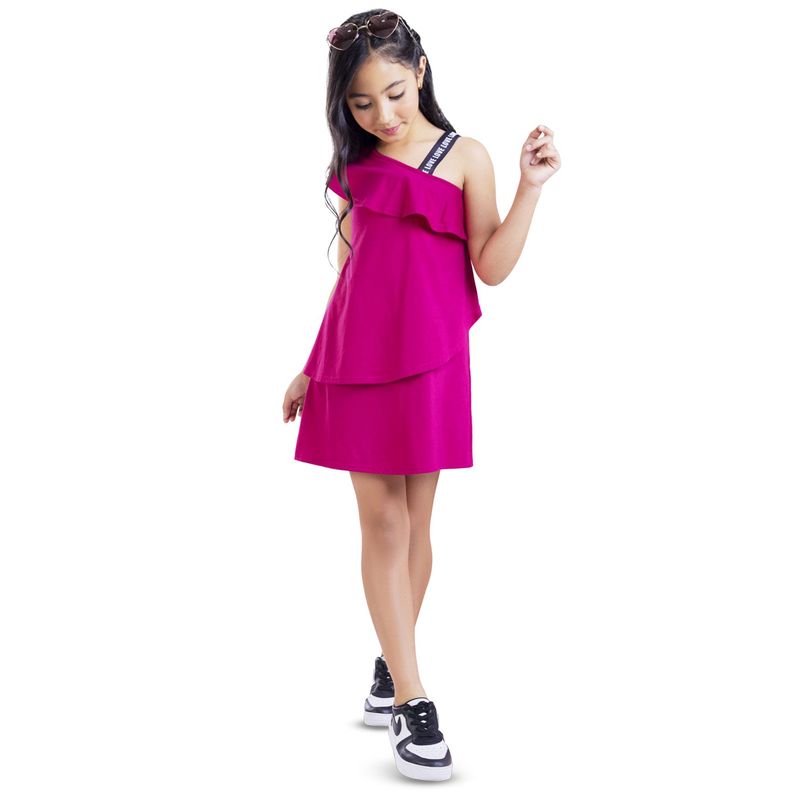 MARKETING PERSONAL - Vestido Infantil Femenino Fucsia Mp 3200