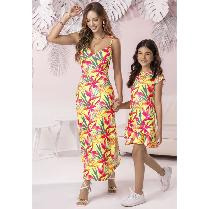 MARKETING PERSONAL - Vestido Infantil Femenino Multicolor Mp 102337