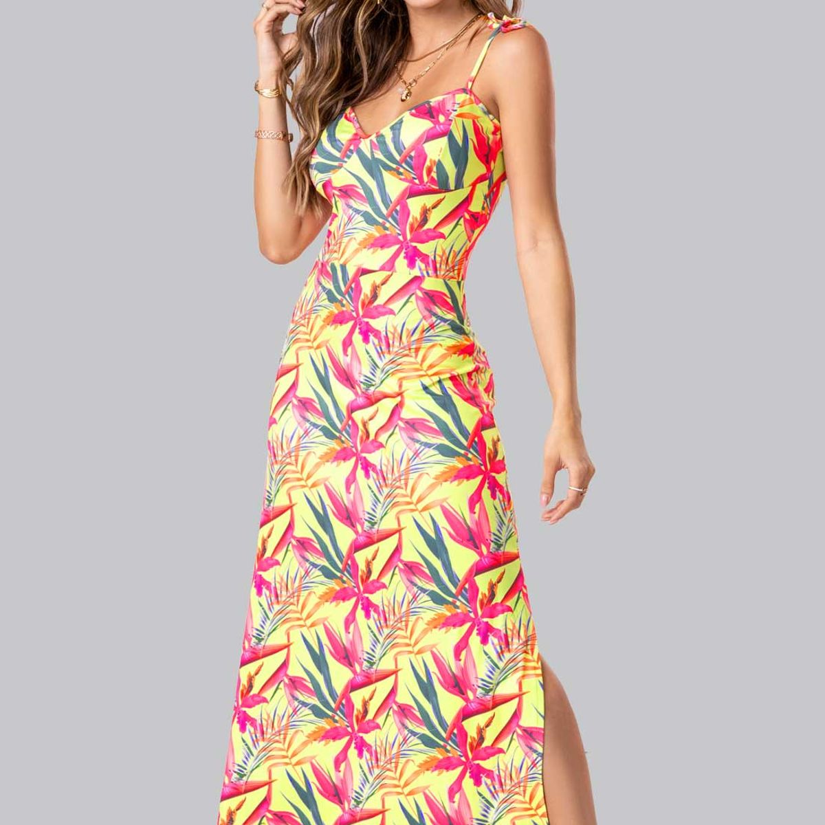 MARKETING PERSONAL - Vestido Largo Mujer Multicolor Mp 102271