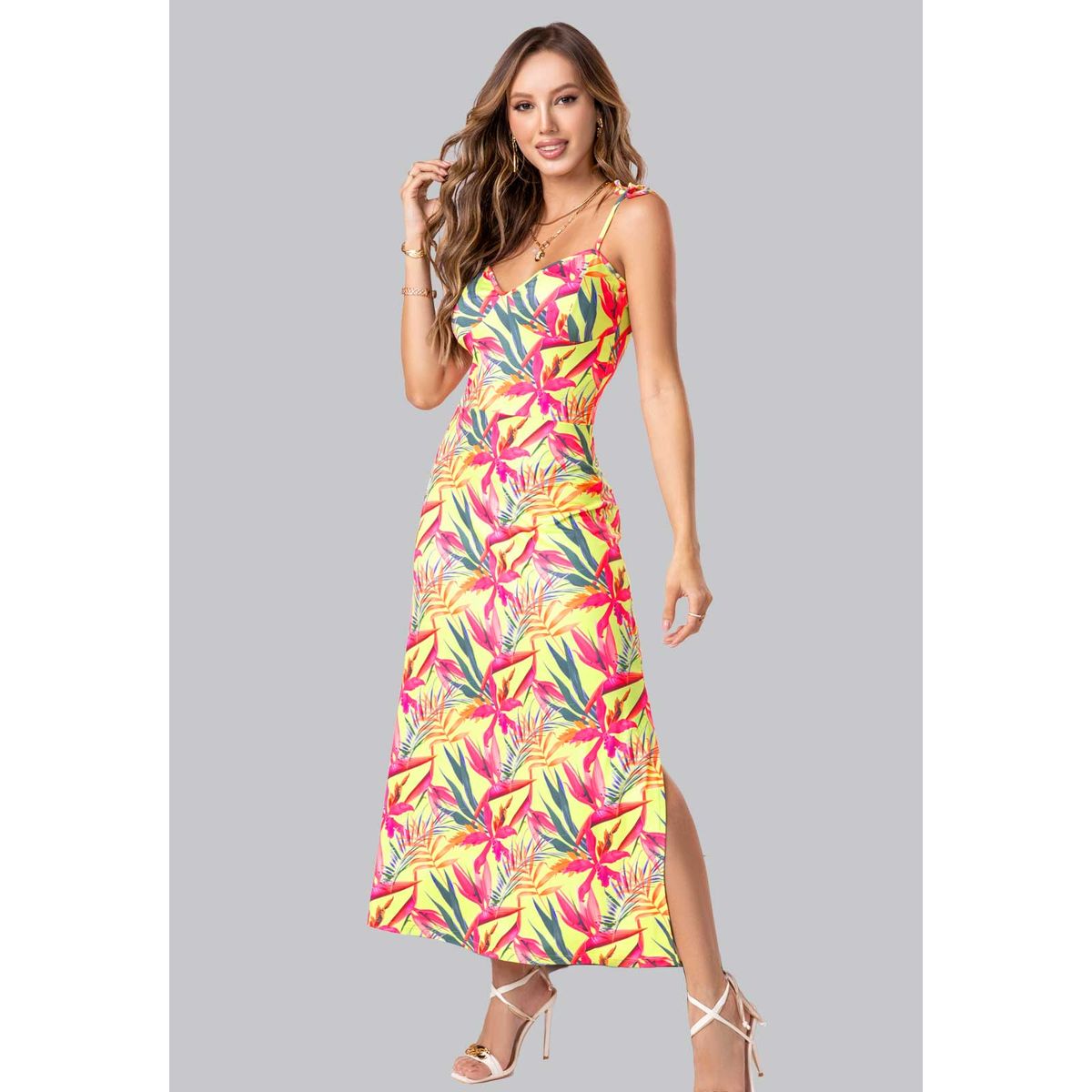 MARKETING PERSONAL - Vestido Largo Mujer Multicolor Mp 102271