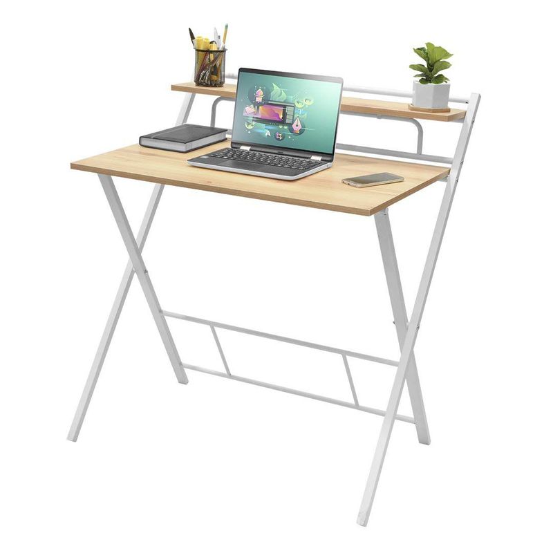 ERGONOMUS - Escritorio Plegable Ergonomus con Repisa Blanco