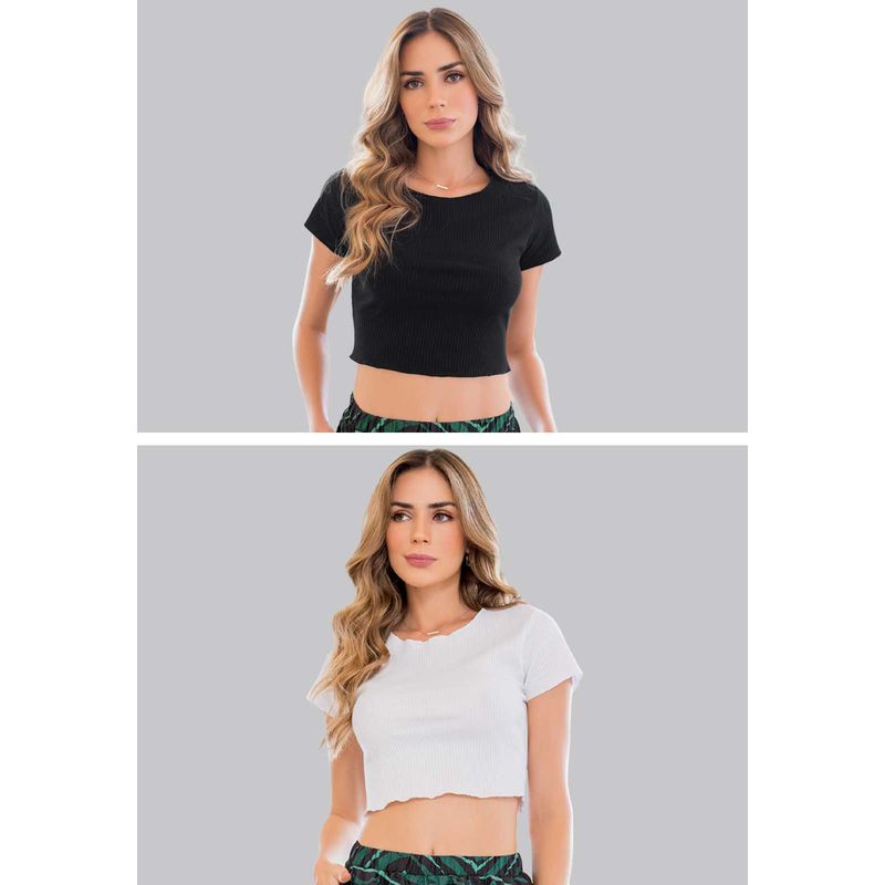 RUTTA - Crop Top Paq X2 Mujer Multicolor Rutta 5967
