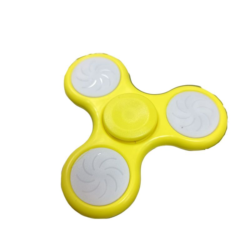 GENERICO - Spinner Amarillo Fidget Plástico Abs Antiestrés Juguete Buen Giro