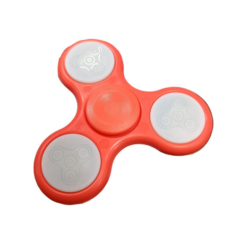 GENERICO - Spinner Naranja Fidget Plástico Abs Antiestrés Juguete Buen Giro