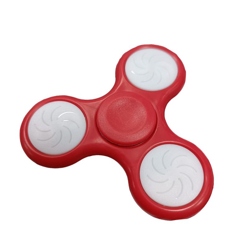 GENERICO - Spinner Rojo Fidget Plástico Abs Antiestrés Juguete Buen Giro