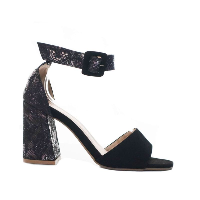 ZAVATTY - Sandalia tacon para mujer 2260-Z148 NEGRO NOBUCK ZAVATTY