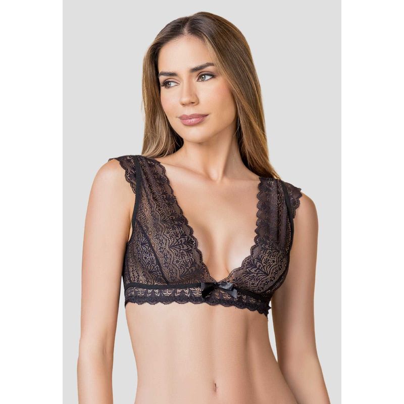 FORMAS INTIMAS - Bralette Mujer Negro FI 100828