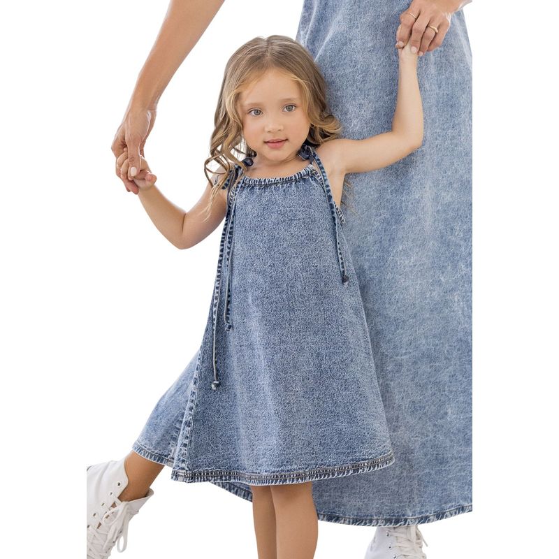 MARKETING PERSONAL - Vestido Infantil Femenino Azul Mp 101216