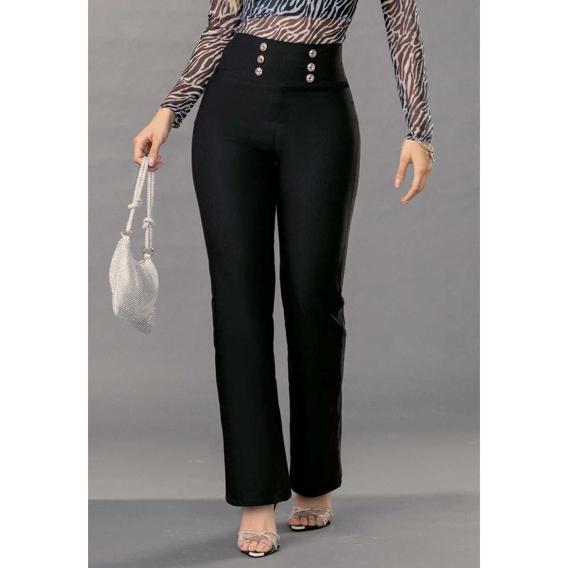 MARKETING PERSONAL - Pantalón Mujer Negro Mp 100069